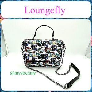 Loungefly DISNEY VILLAINS CLUB POLAROID PICS Convertible Crossbody Purse Handbag
